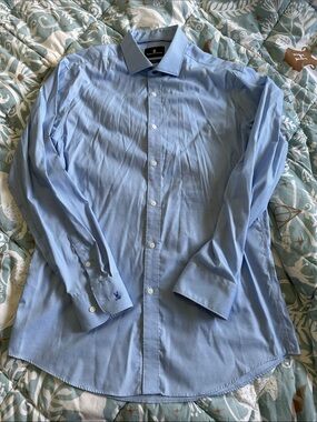 Psycho Bunny Light Blue Long-Sleeve Dress Shirt